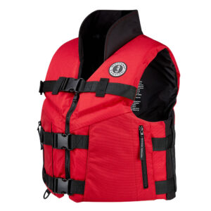 Alternative view of Mustang Accel 100 Foam Fishing Vest - Small - Red-Black