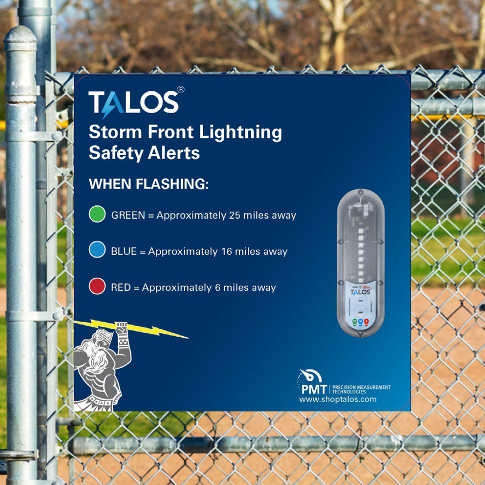 TALOS Standard Lightning Detector w/18"x24" Safety Information Sign - Image 4