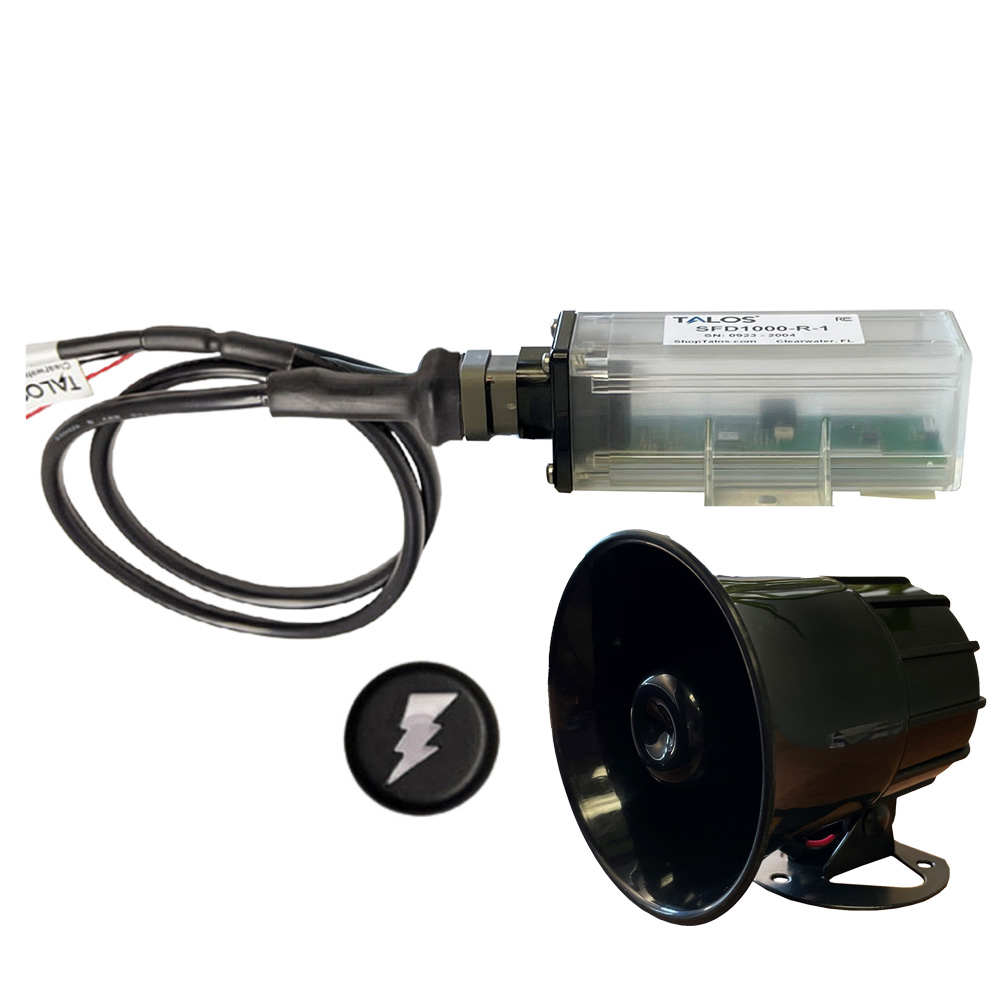 TALOS Remote Housing Lightning Detection System w/20' Cable & External Horn - Black Round Indicator & 45' Horn Cable - Image 2