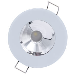 Alternative view of Lumitec Illusion Flush Mount LED Down Light - Spectrum RGBW - Warm White - White Housing - Chrome Reflector