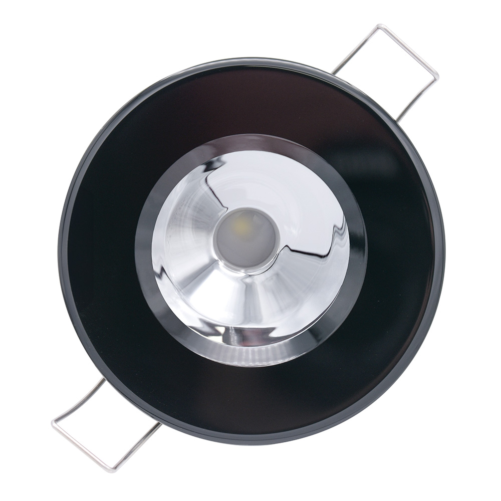 Lumitec Illusion Flush Mount LED Down Light - Spectrum RGBW - Warm White - Black Housing - Chrome Reflector - Image 2