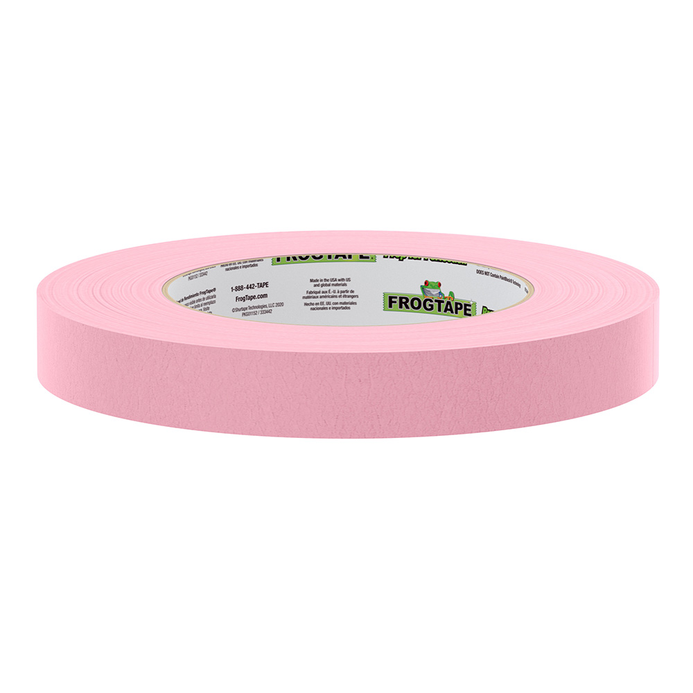 FrogTape CP 325 Medium-High Adhesion Masking Tape - 18MM x 55M x 12-Pack - Pink - Rated f/325°F - Image 4