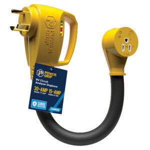 Alternative view of Camco Power Grip RV 12" 30Amp Circuit Analyzer Dogbone - Integrated Surge Protection