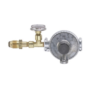 Alternative view of Trident Marine Single Stage Regulator w/300 PSI Gauge w/Tank Mount