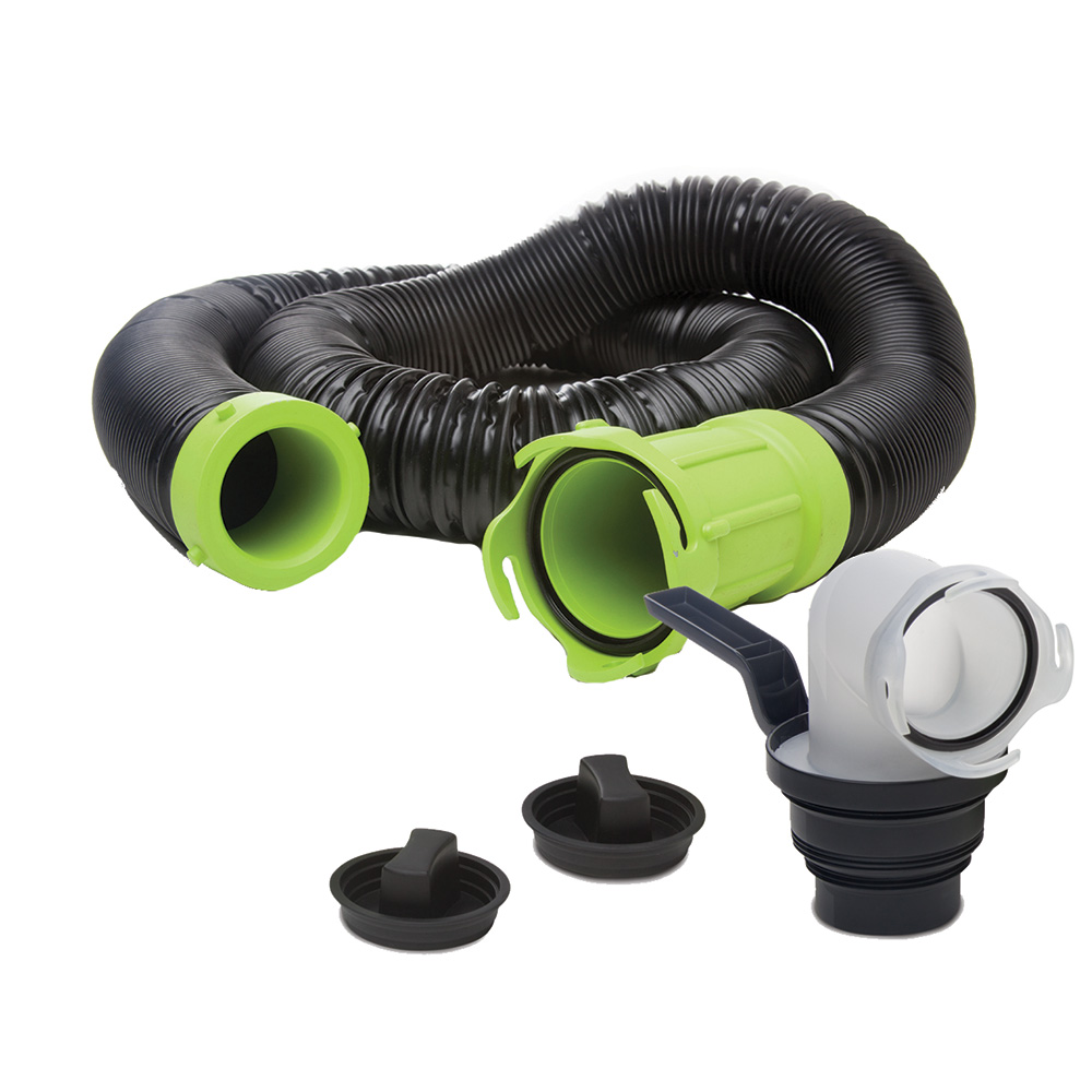 Thetford Titan Premium 15' Sewer Hose Kit w/Universal Bayonet Connection & 5-in-1 Sewer Adapter w/Handle - Image 2