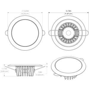 Alternative view of Lumitec Mirage - Flush Mount Down Light - Glass Finish/White Bezel - 2-Color White/Blue Dimming