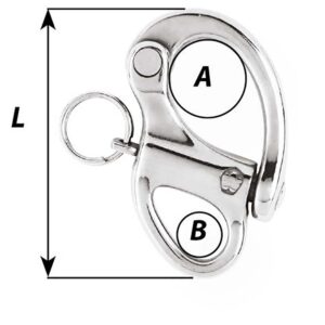 Alternative view of Wichard 2-3/4" Snap Shackle w/Fixed Eye - 70mm