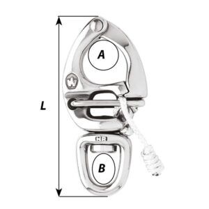 Alternative view of Wichard HR Quick Release Snap Shackle With Swivel Eye -110mm Length- 4-21/64"