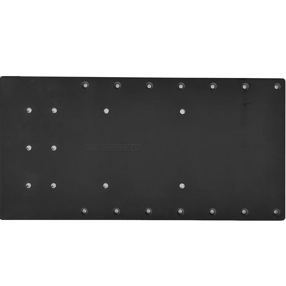 Sea Brackets 20" Straight Trolling Motor Plate f/Minn Kota Quest - Black