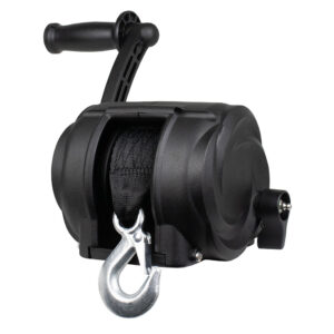 Powerwinch Premier Series Winch 2000lb, 8", Crank Arm - Carbon Black