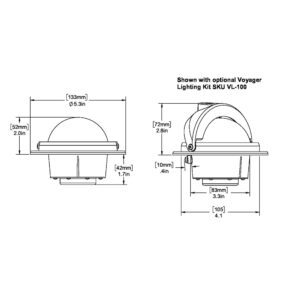 Alternative view of Ritchie RU-90 Voyager Compass - Flush Mount - Black