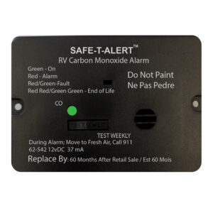 Safe-T-Alert 62 Series Carbon Monoxide Alarm - 12V - RV Flush Mount - Black