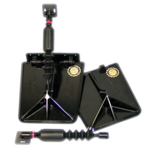 Smart Tab SX Composite Trim Tabs by Lectrotab 9.5” x 10” f/18'-20’ Boat w/150 - 240HP - Black