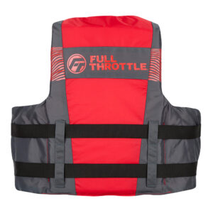 Alternative view of Full Throttle Adult Nylon Life Jacket - 4X/7X - Black/Red