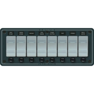 Blue Sea 8261 Waterproof Panel 8 Position - Slate Grey