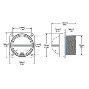 Alternative view of Ritchie V-537B Explorer Compass - Bulkhead Mount - Blue Dial