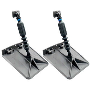 Smart Tabs SX Trim Tabs by Lectrotab 9.5" x 10" f/18'-22' Boats w/80lb Actuators - 150-240HP - Gunmetal Grey