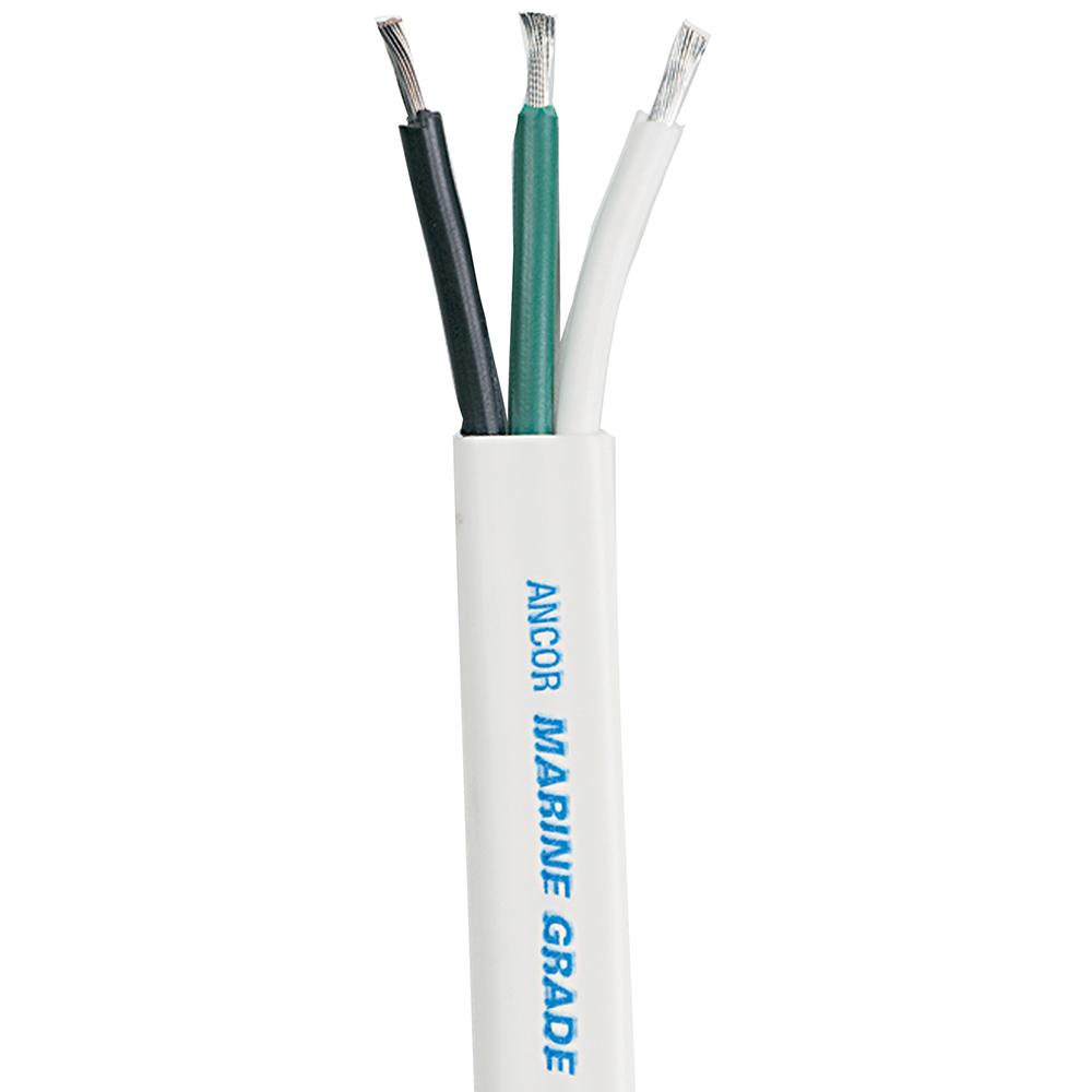 Ancor White Triplex Cable - 14/3 AWG - Flat - 250'
