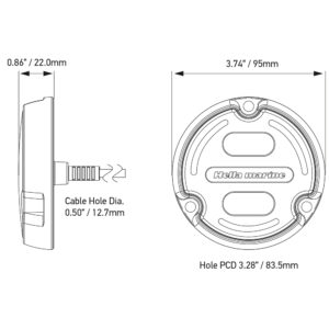Alternative view of Hella Marine A2 RGB Underwater Light - 3000 Lumens - Black Housing - Charcoal Lens w/Edge Light